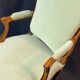 Large Queen-style back armchair in solid cherry wood, Louis XV style