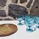 Set de 6 coupes à glaces en verre bleu