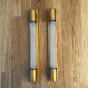 Pair of vintage modernist wall lamps copper, France 1930