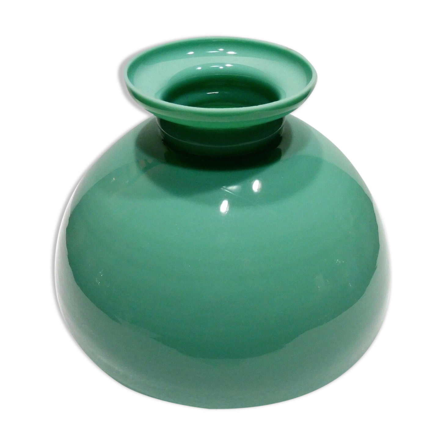 Green opaline lampshade 19th century