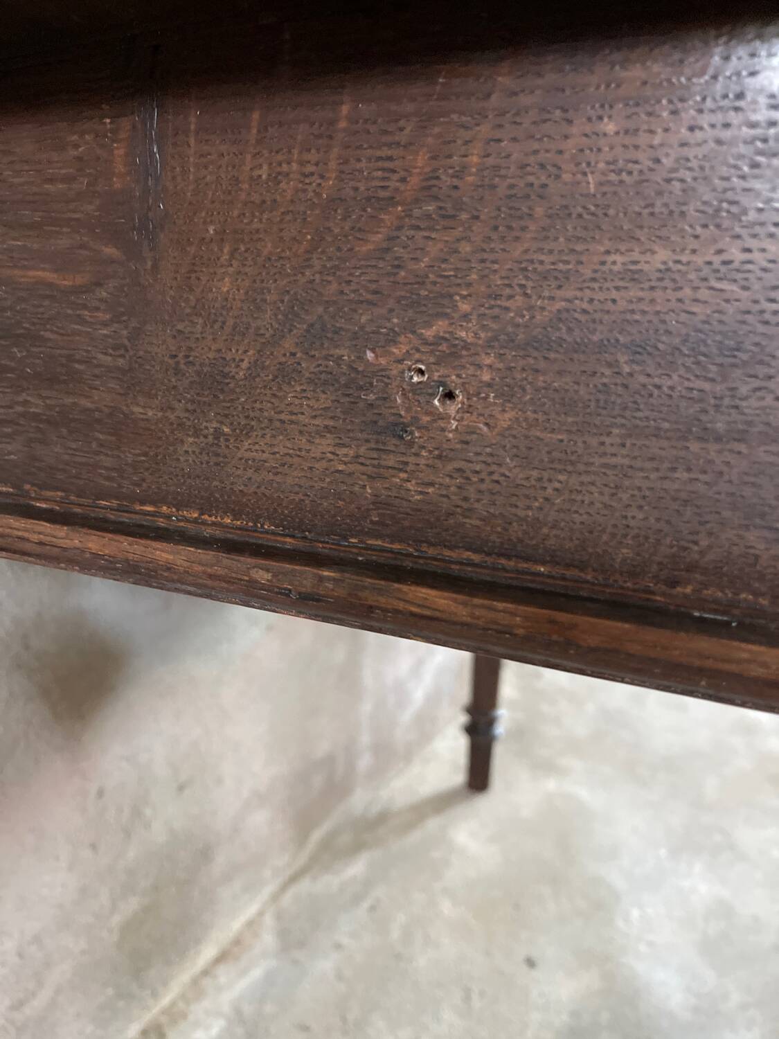 Antique 1-drawer desk in Henri II style