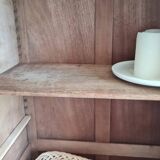 Antique Parisian glass cabinet - bonnet-maker type