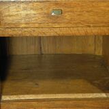 Art Deco oak and marble bedside table