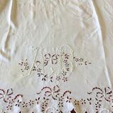 Monogrammed embroidered sheet