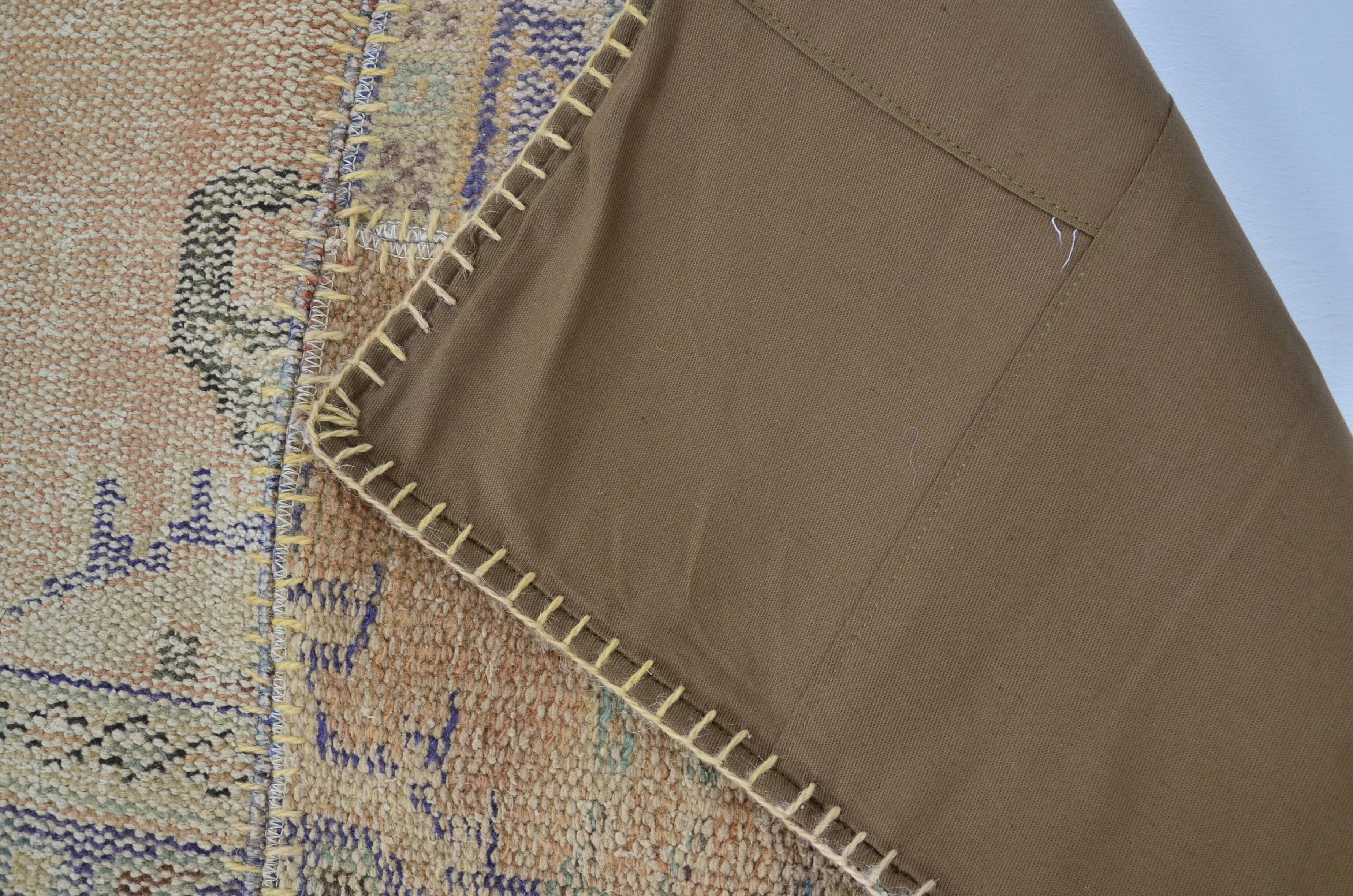 Beige Handknotted Vintage Floor Rug sku 3042