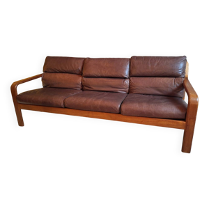 Canapé 3 places cuir