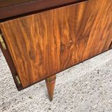 Vintage low row in flame walnut, by G N B , Circa 60