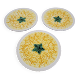 3 Lemon Barbotine plates