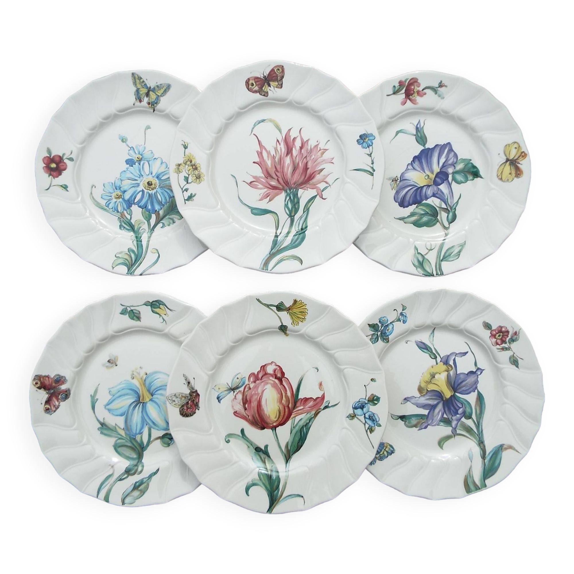 6 dessert plates Villeroy and Boch model Bouquet lot1