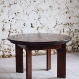 Extendable table and 5 chairs by Silvio Coppola, 1970.