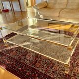 Table basse verre et acier
