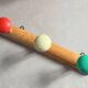 Wall-mounted coat rack wood 3 hooks, 1950s/60s.