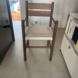 Walnut woven chair