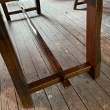 Brutalist dining room table Aranjou in massive elm