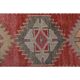 1970s Vintage Turkish Hand-Knotted Wool Cotton Red Runner Rug 82x334