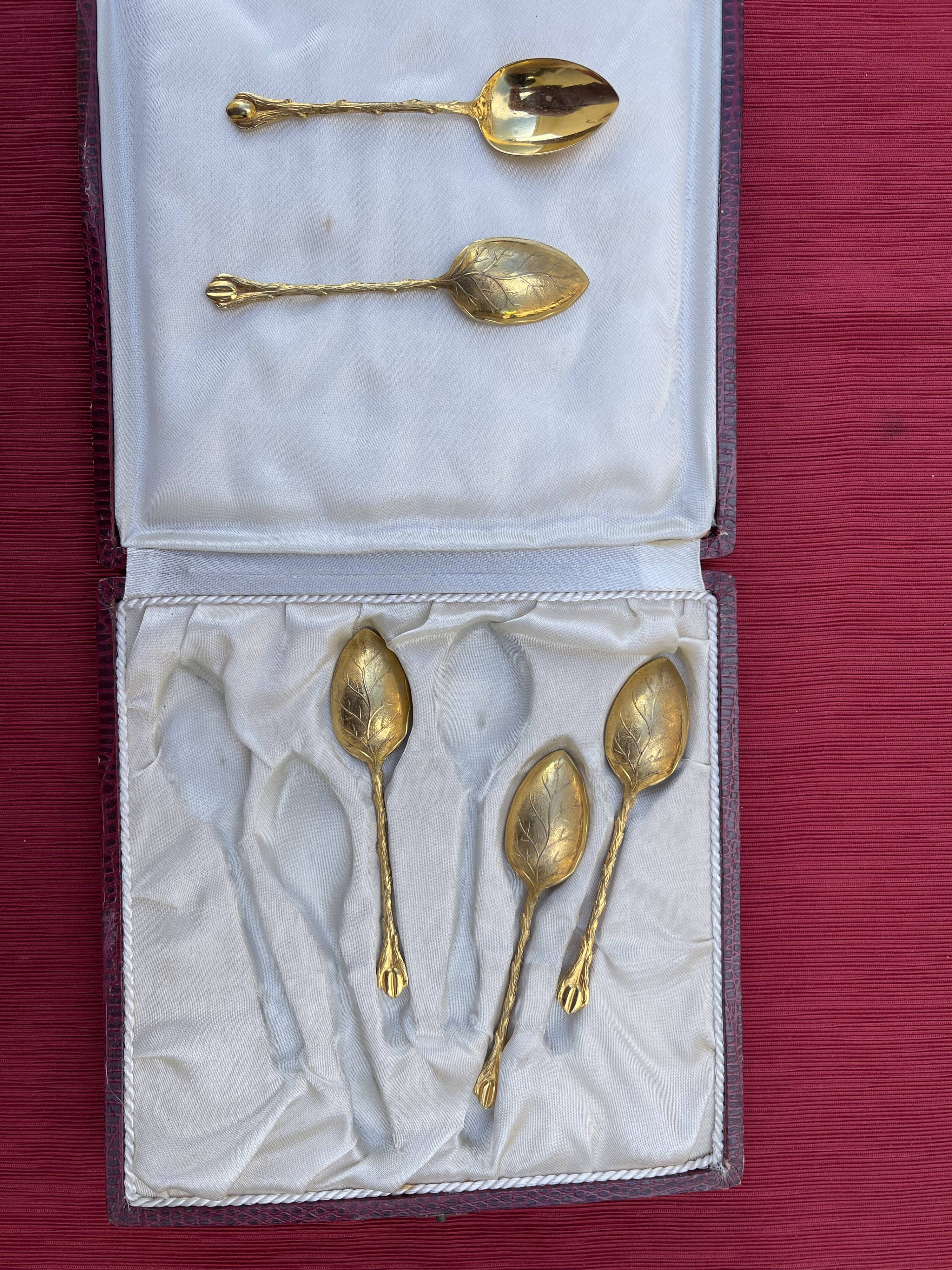 Set de cuillères métal doré