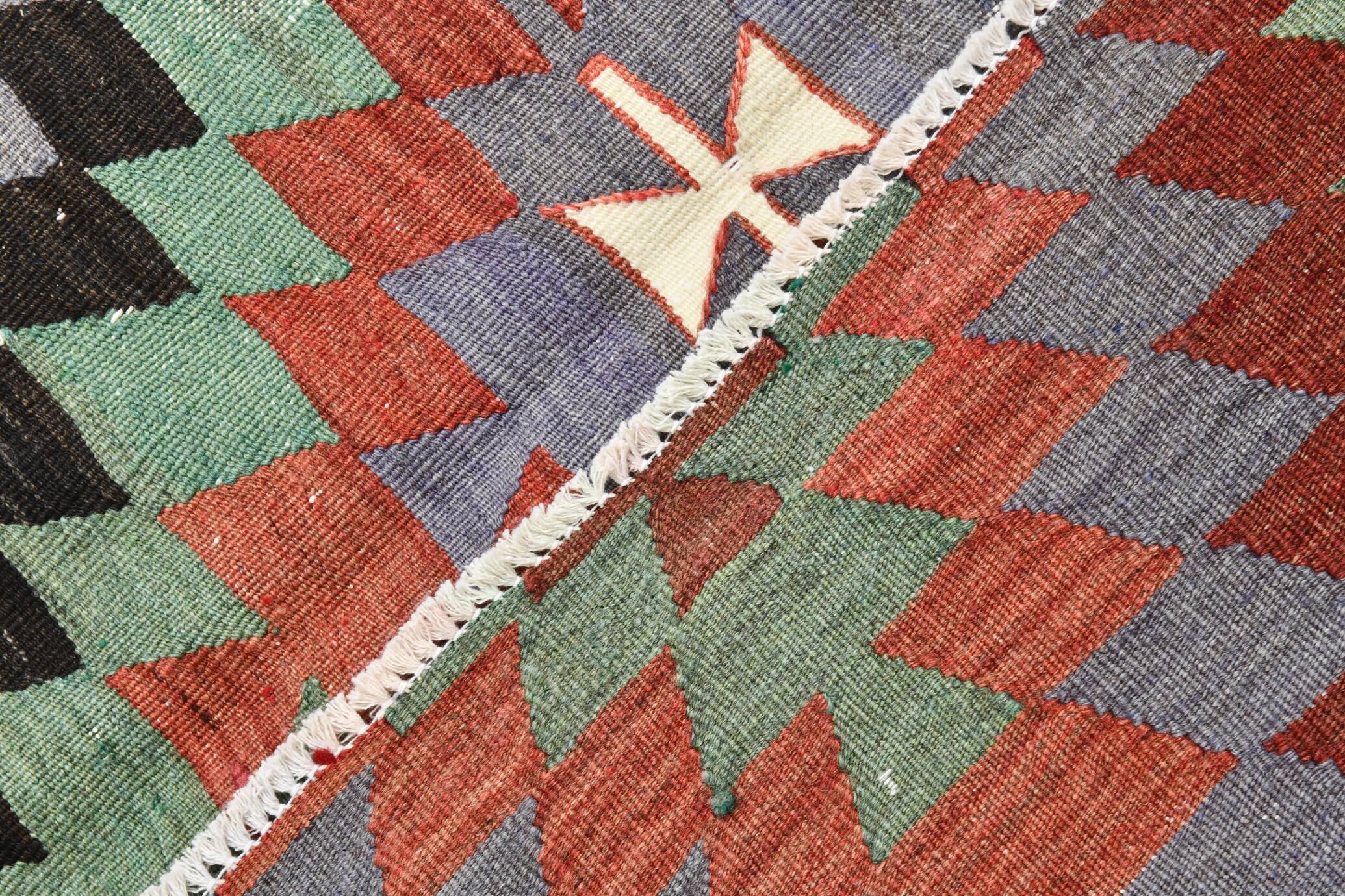 Turkish Nomadic Design Kilim Rug, Oushak Area Rugs 6x8, 170x255 Cm