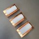 3 x Bankamp Leuchten sconces / wall lights '80s white glass / glass with a layer of copper