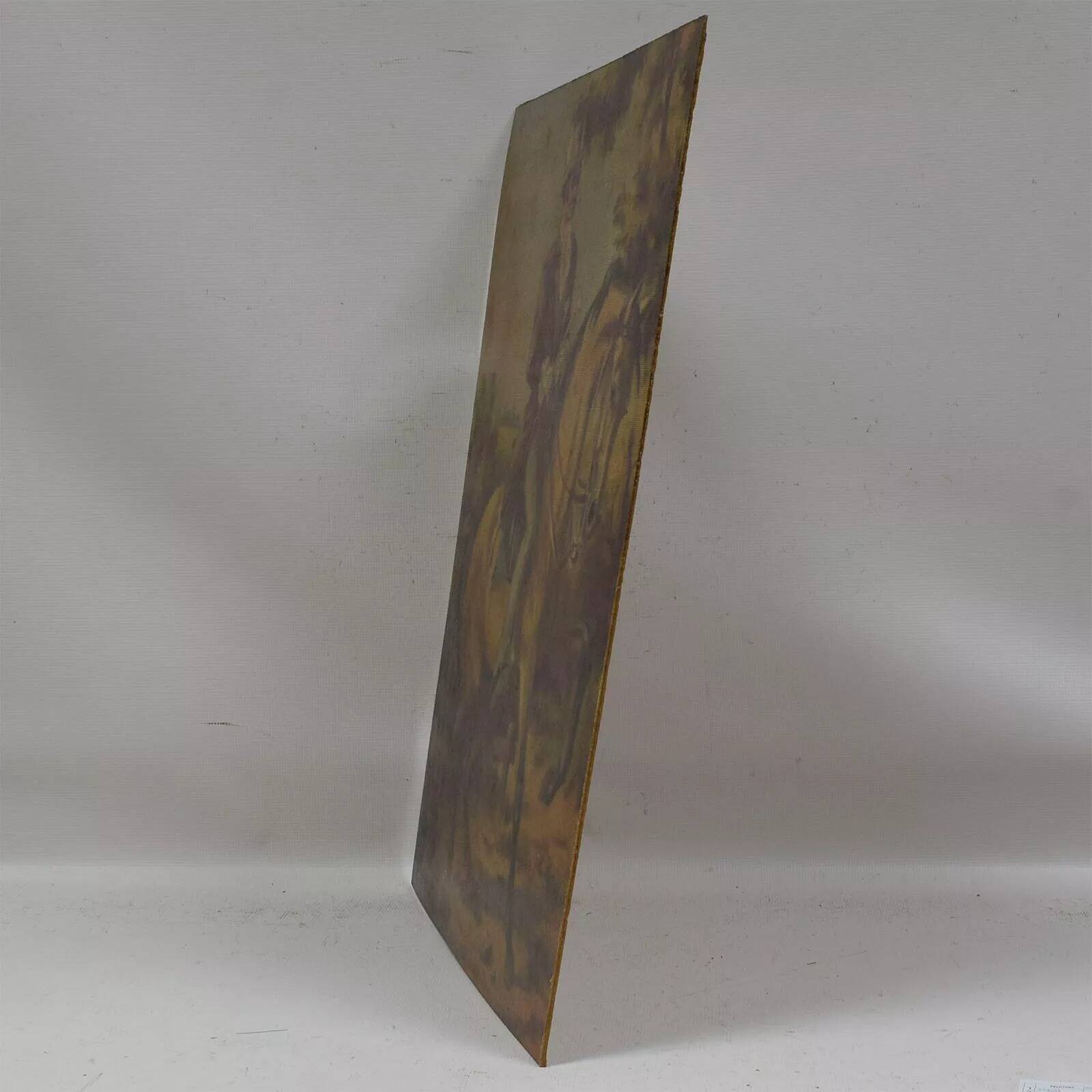 Peinture à l'huile impressionniste vintage représentant un homme à cheval