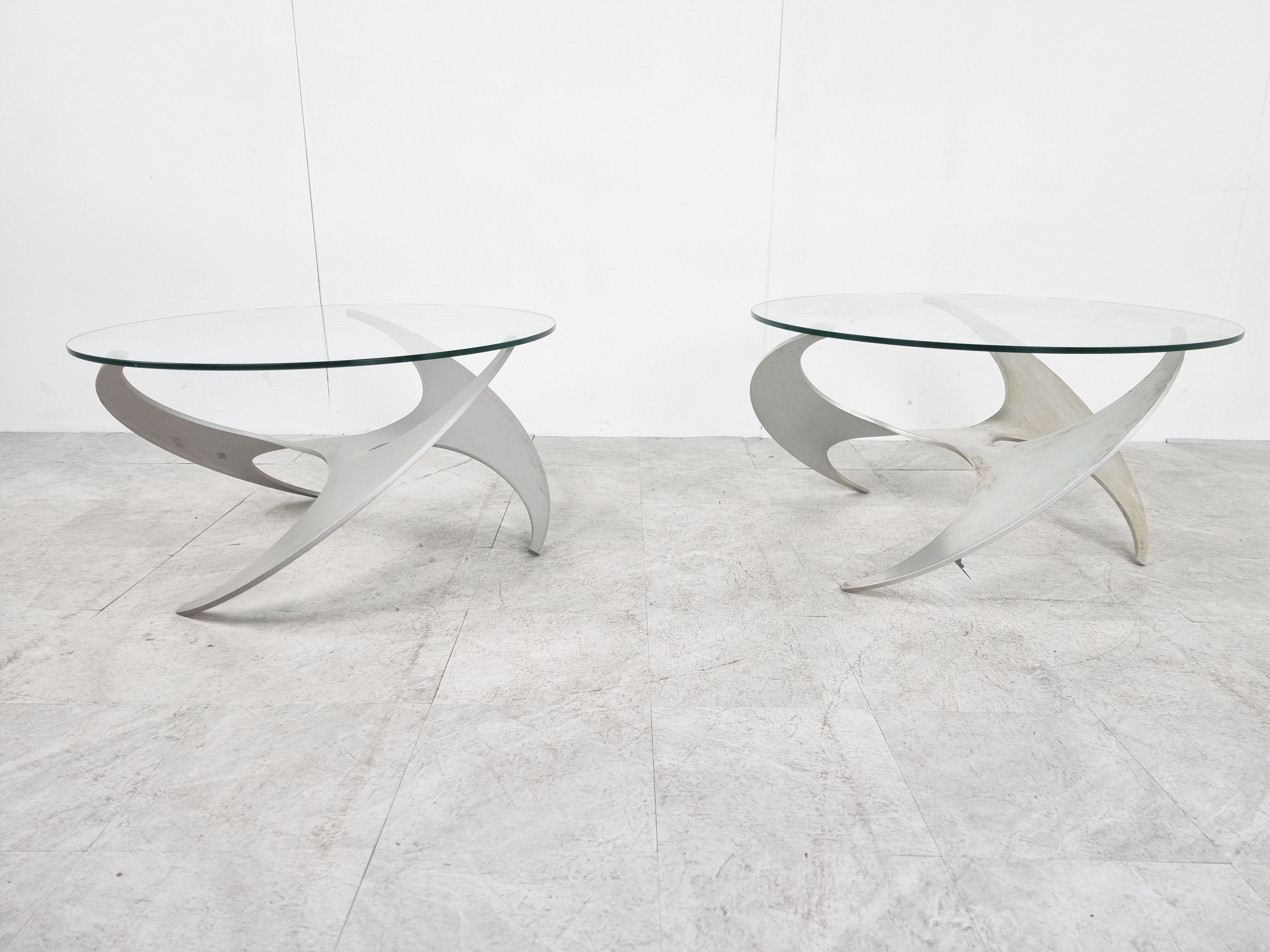 Vintage propellor coffee tables by Knut Hesterberg, 1960s - set of 2
