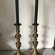 Pair of solid brass candlesticks