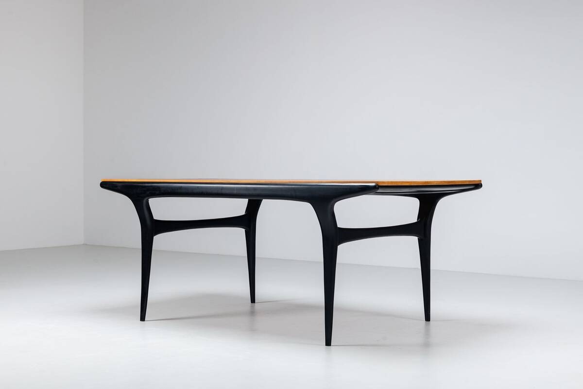 Table à manger T4 Alfred Hendrickx en hêtre Belform Belgique 1958