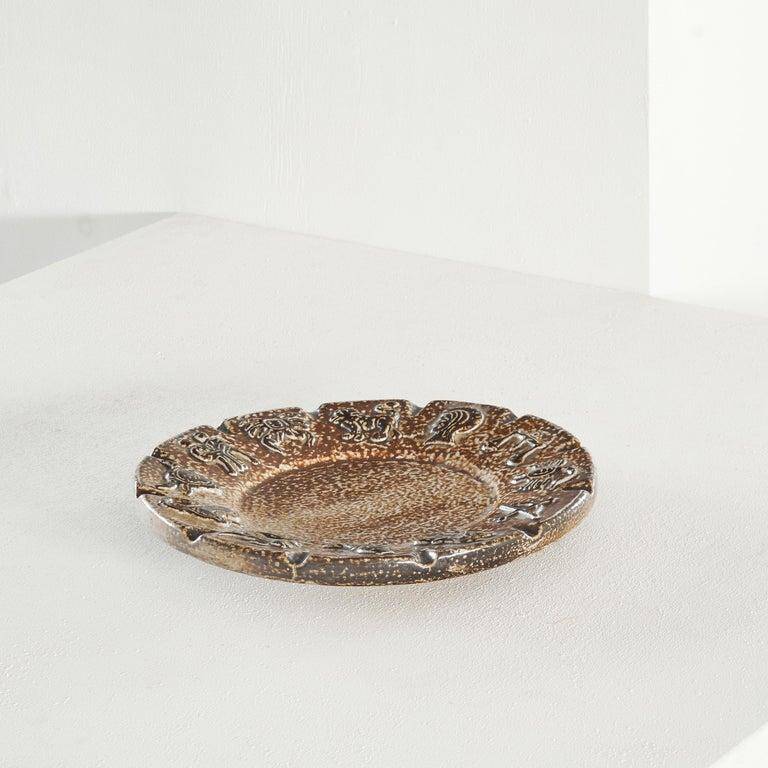 Armogrès 'Zodiac' bowl in pottery from the 1960s.