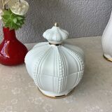 3 porcelain biscuit bottles from La Couleuvre art deco