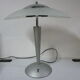 Glass and metal mushroom lamp