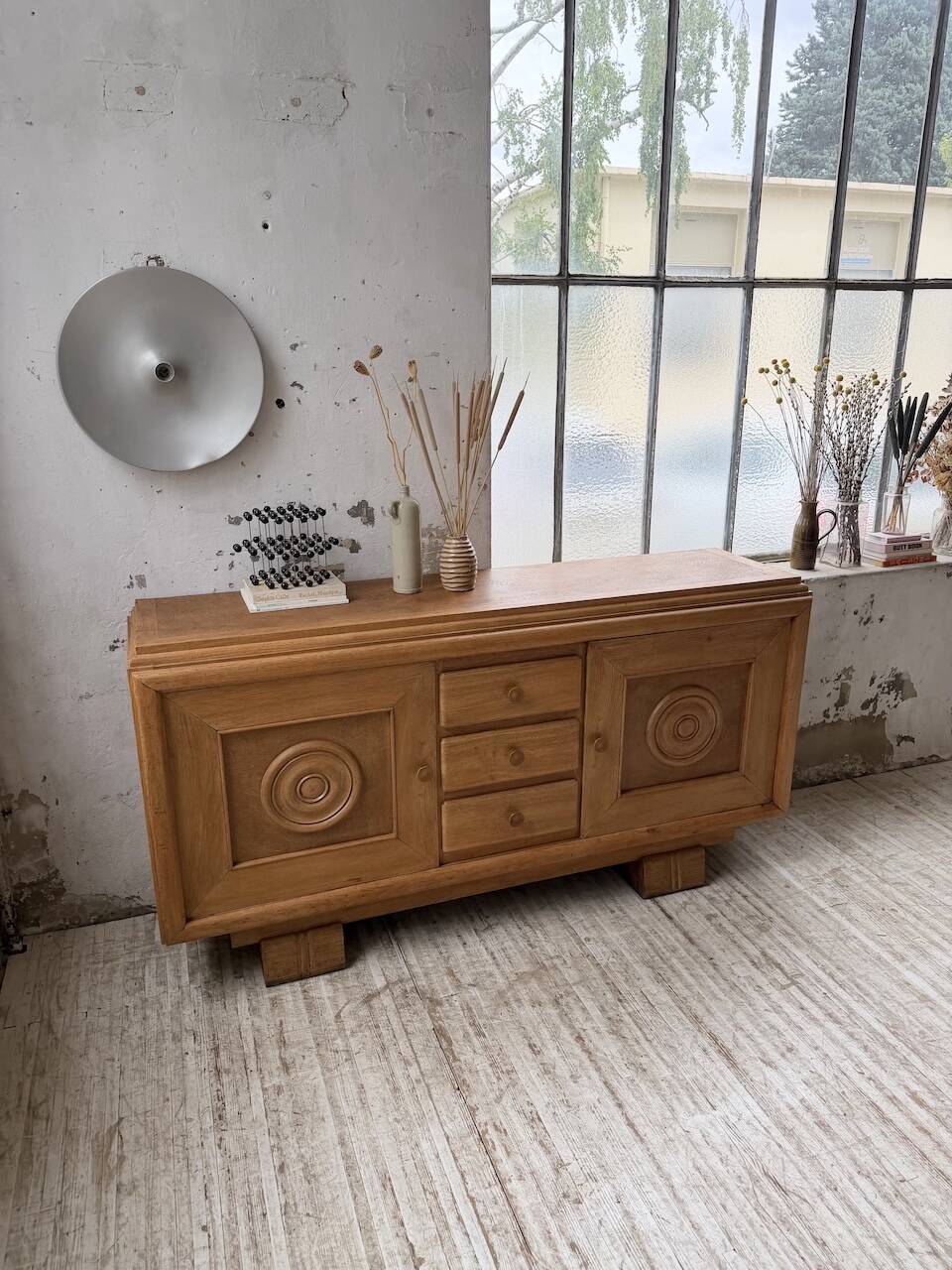 Enfilade storage unit oak Art Deco 1940 Dudouyt