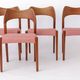 Set of 4 Arne Hovmand-Olsen Chairs for Mogens Kold 1950s Danish Mid Century