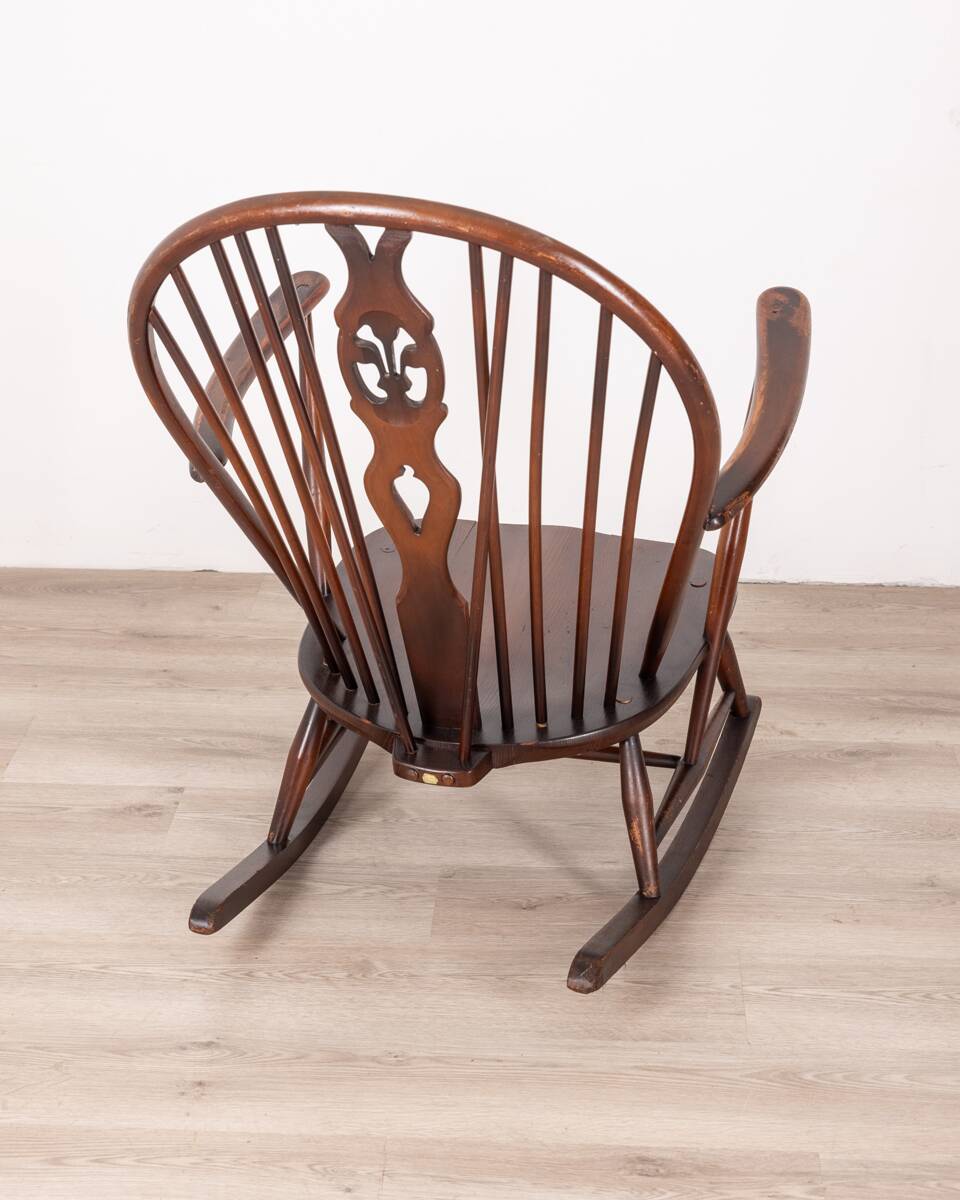VINTAGE ROCKING CHAIR 50'S MOD. 316 DESIGN LUCIAN ERCOLANI FOR ERCOL