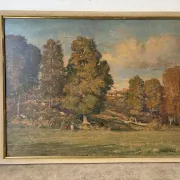 Landscape with cows, signed Abel Gay.