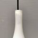 French hanging lamp in milky white glass, model gin fizz, produced by sce