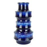 scheurich ceramic FLOORVASE drip glaze different shades of blue 60s/70s
