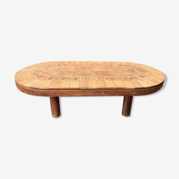 Table basse en céramique de Roger Capron XX siècle