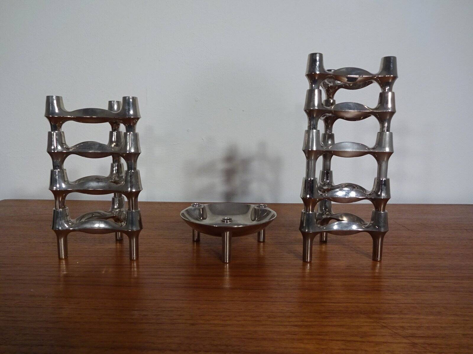 Candleholders by Ceasar Stoffi & Fritz Nagel for BMF, 1960s, Set of 10