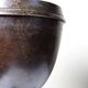 Covered cassolette in Empire style, patinated bronze, India, 1960s-1980s.