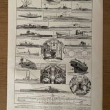 Lithograph on submarines - 1920
