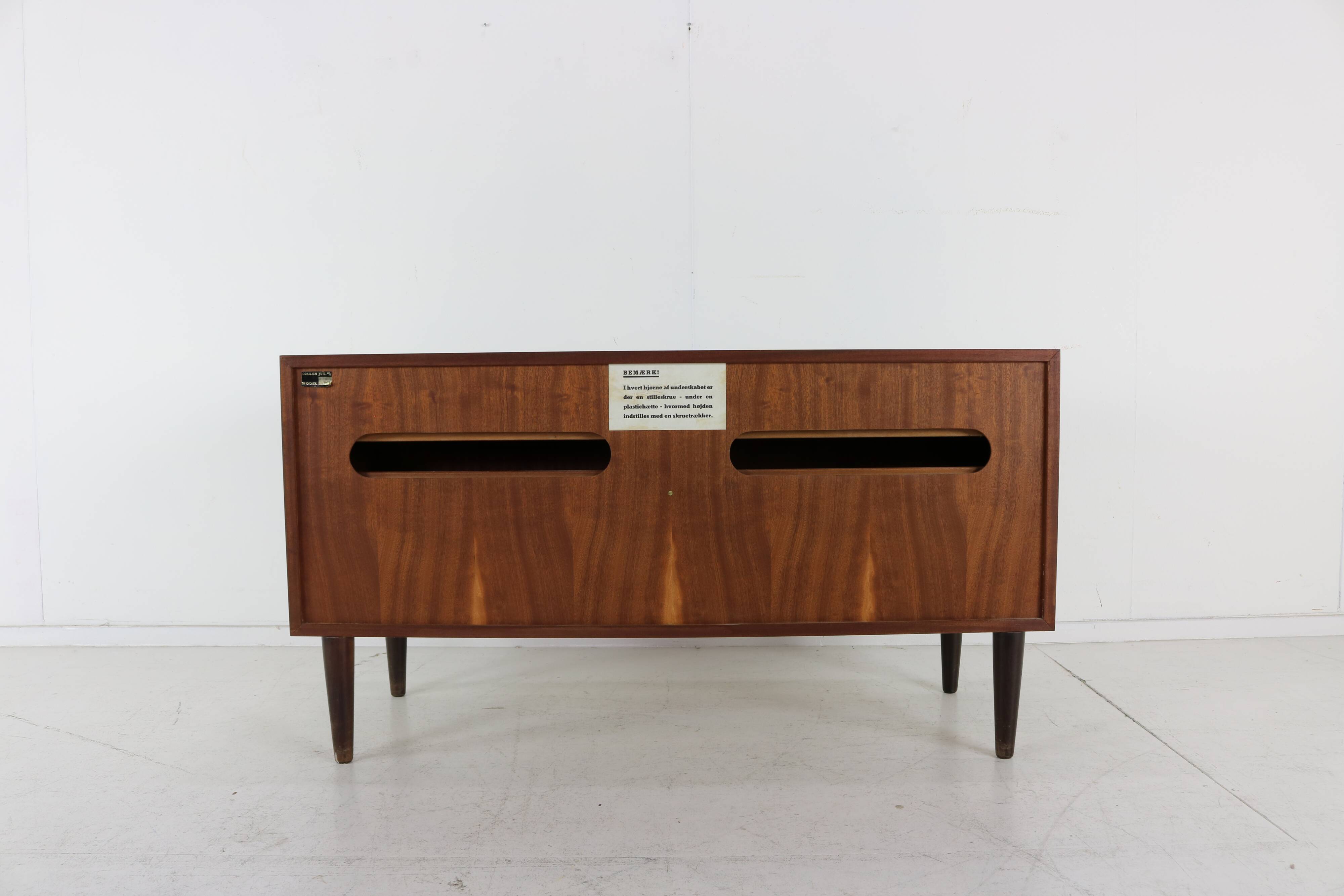 Rosewood office cabinet with 2 large heavy drawers