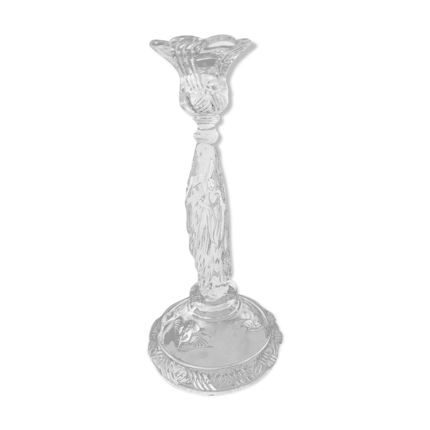 Chandelier art deco moulded glass by Portieux