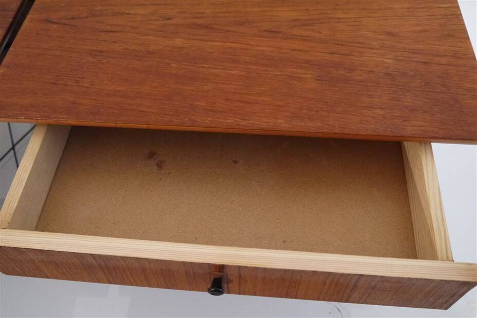 Pair of vintage Scandinavian hanging bedside tables 1960