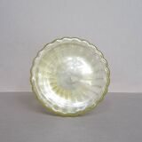 Bougeoir en verre coloré joaune soleil