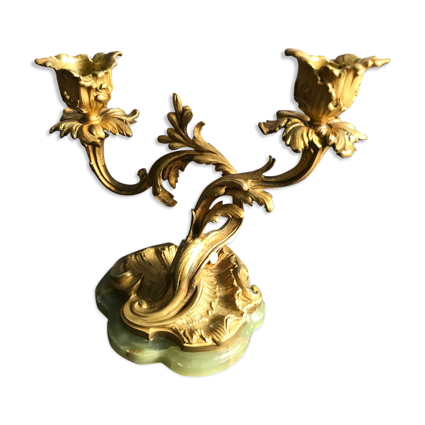 Old bronze candlestick