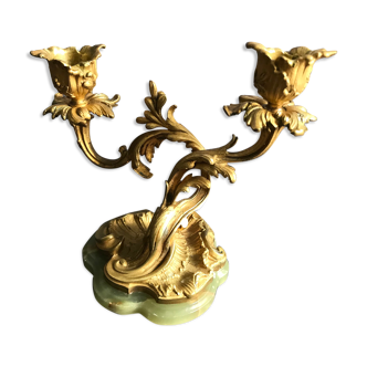 Old bronze candlestick