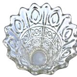 1960s Large trumpet vase Thick transparent glass