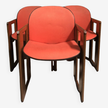 Set of 3 dialogo dining chairs by afra and tobia scarpa for b&b italia