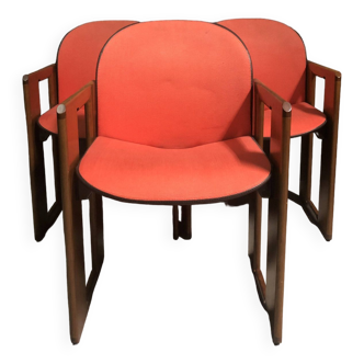 Set of 3 dialogo dining chairs by afra and tobia scarpa for b&b italia