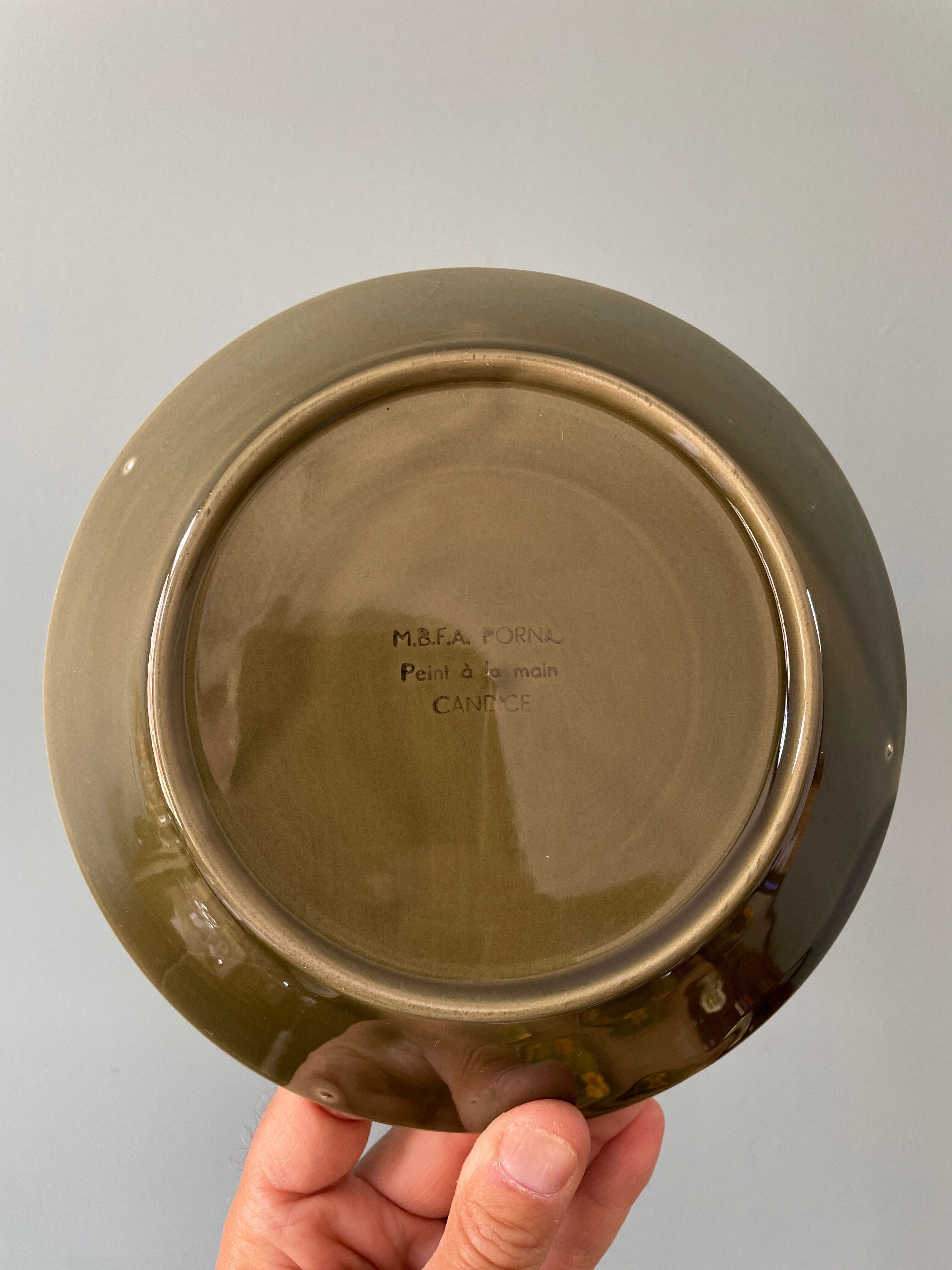 Lot de 4 plats vintage MBFA Pornic, modèle « Candice »