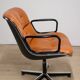 Charles Pollock leather office chair, Knoll edition, 1970